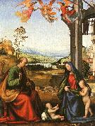 Fra Bartolommeo The Holy Family with the Infant St. John in a Landscape china oil painting reproduction